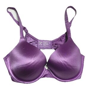 Soma 34C Bra Purple Enhancing Shape Full Coverage T-Shirt Back Closure Underwire